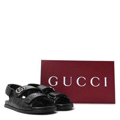 Gucci Guccissima GG Embossed Womens Sandals 37 Black 10 of 10