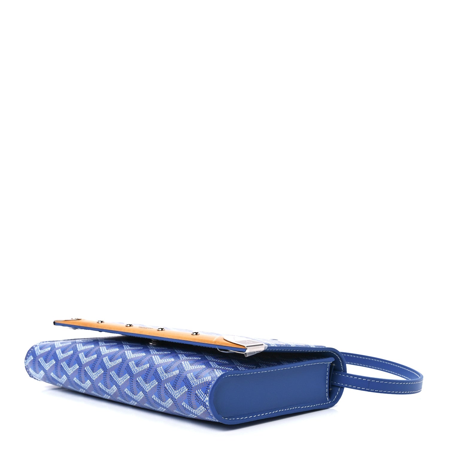 Goyard Goyardine Monte Carlo Bois Clutch With Strap Sky Blue 8 of 11