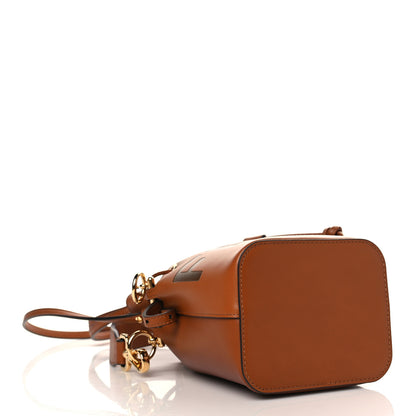 Fendi Vitello King F is Fendi Logo Embossed Mini Mon Tresor Bucket Bag Cuoio 3 of 5