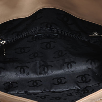 Chanel Calfskin Quilted Large Cambon Flap Beige Black 6 of 8