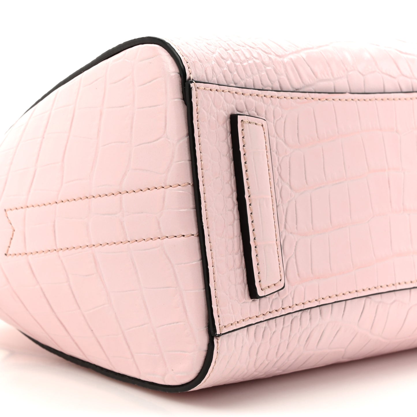Calfskin Crocodile Embossed Mini Antigona Pink