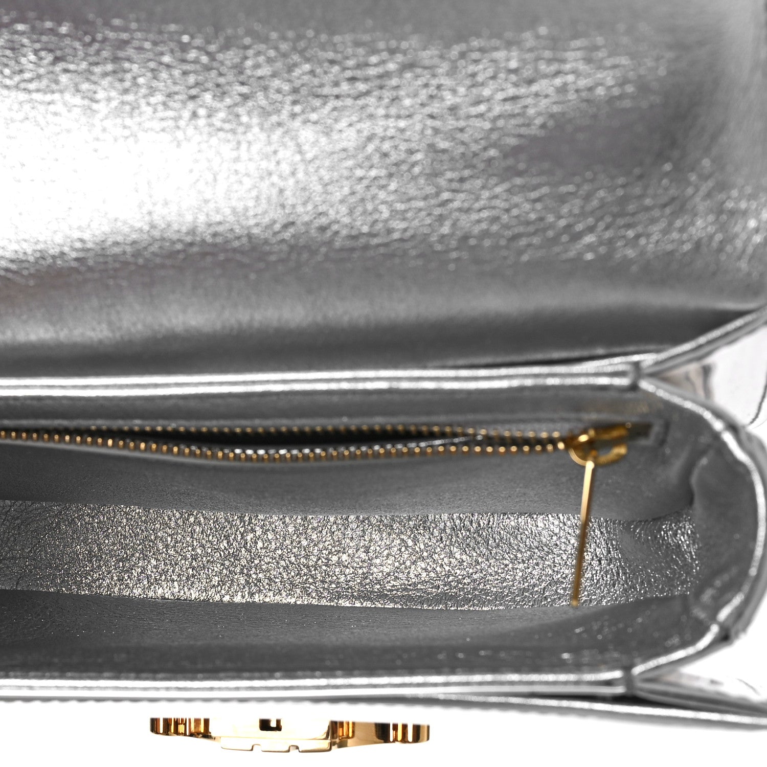 Celine Mirror Calfskin Teen Besace Chain Triomphe Silver 5 of 8