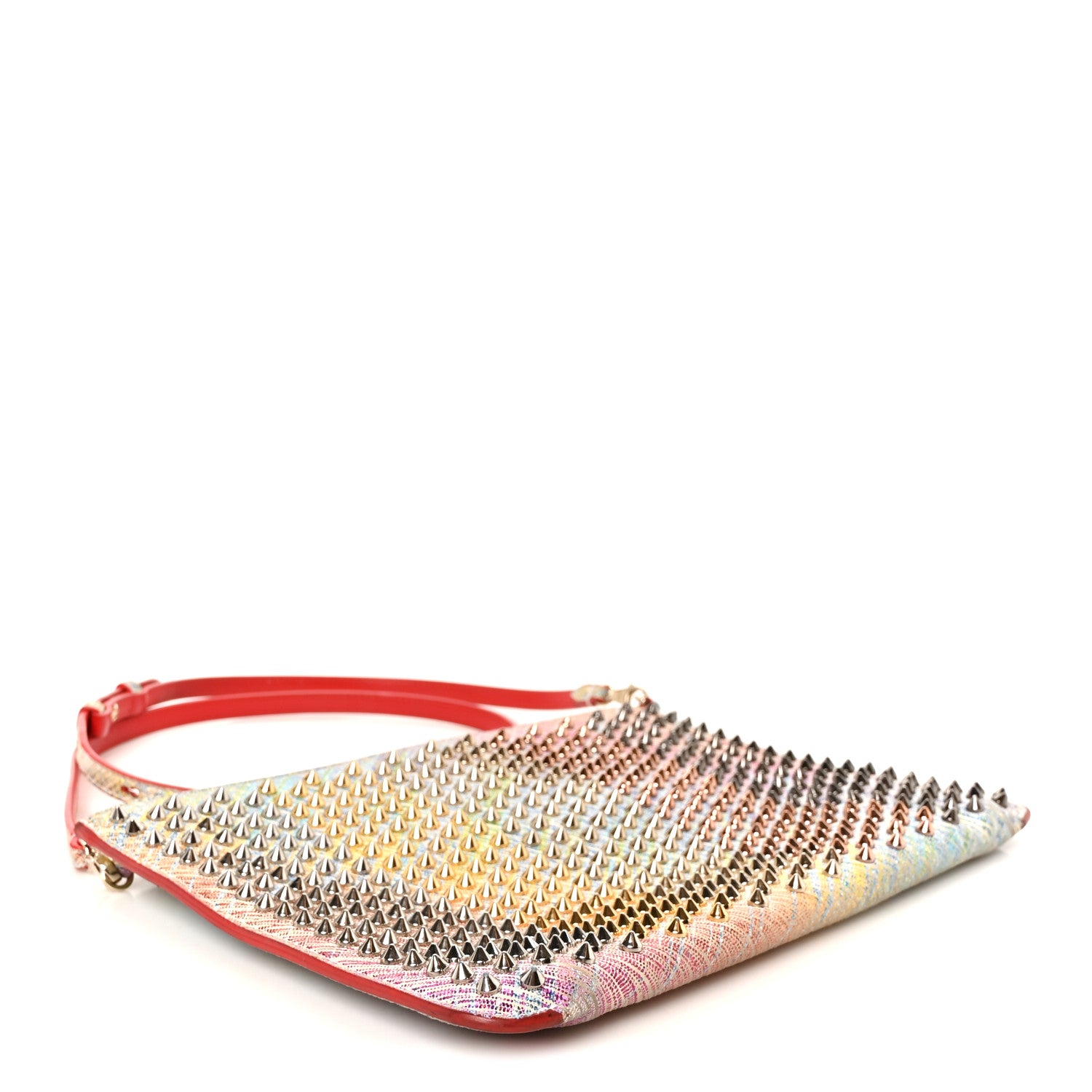Christian Louboutin Metallic Suede Unicorn Studded Loubiclutch Multicolor 4 of 10