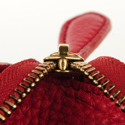 Celine Pebbled Calfskin Mini Luggage Red 6 of 9