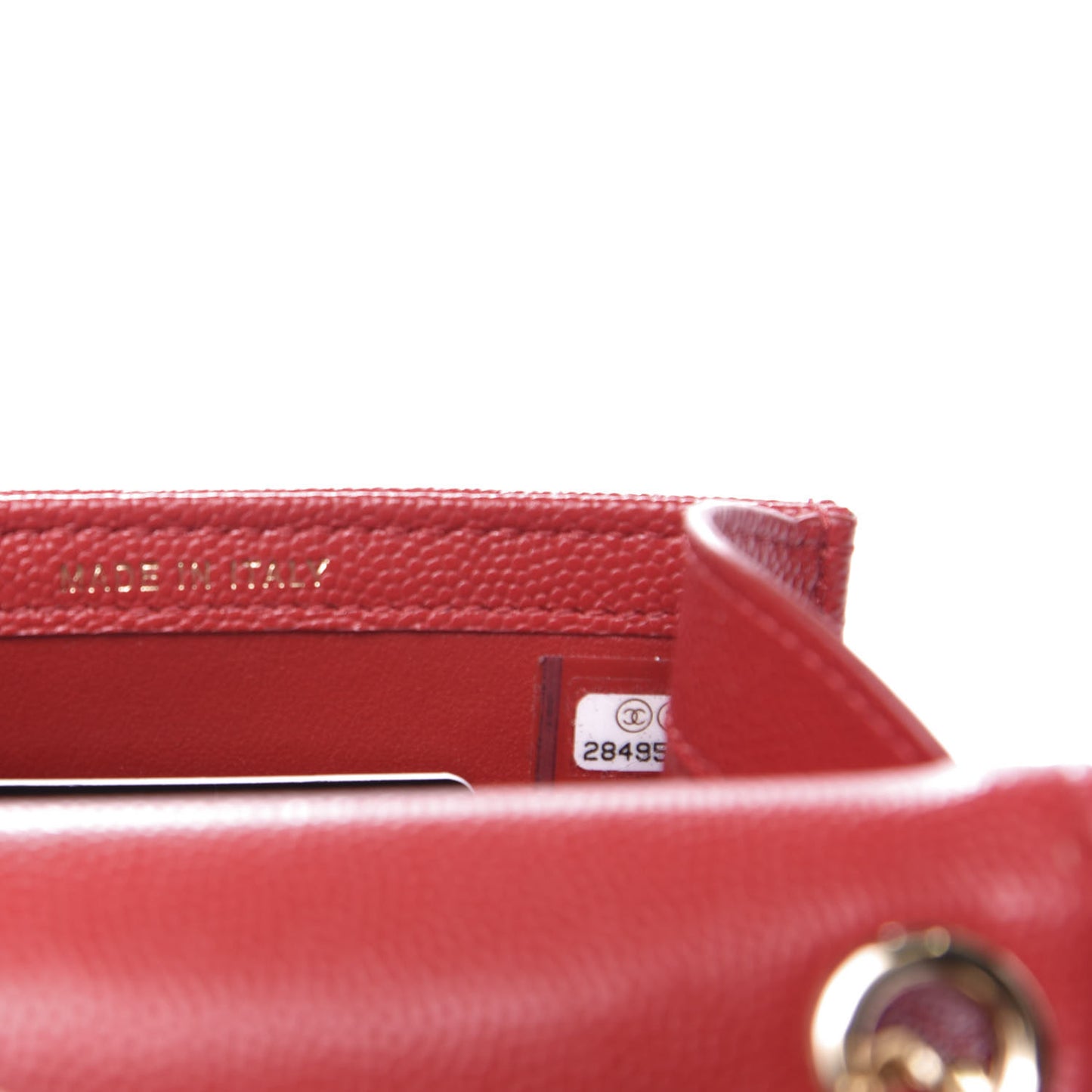 Caviar Quilted Classic Phone Holder Red