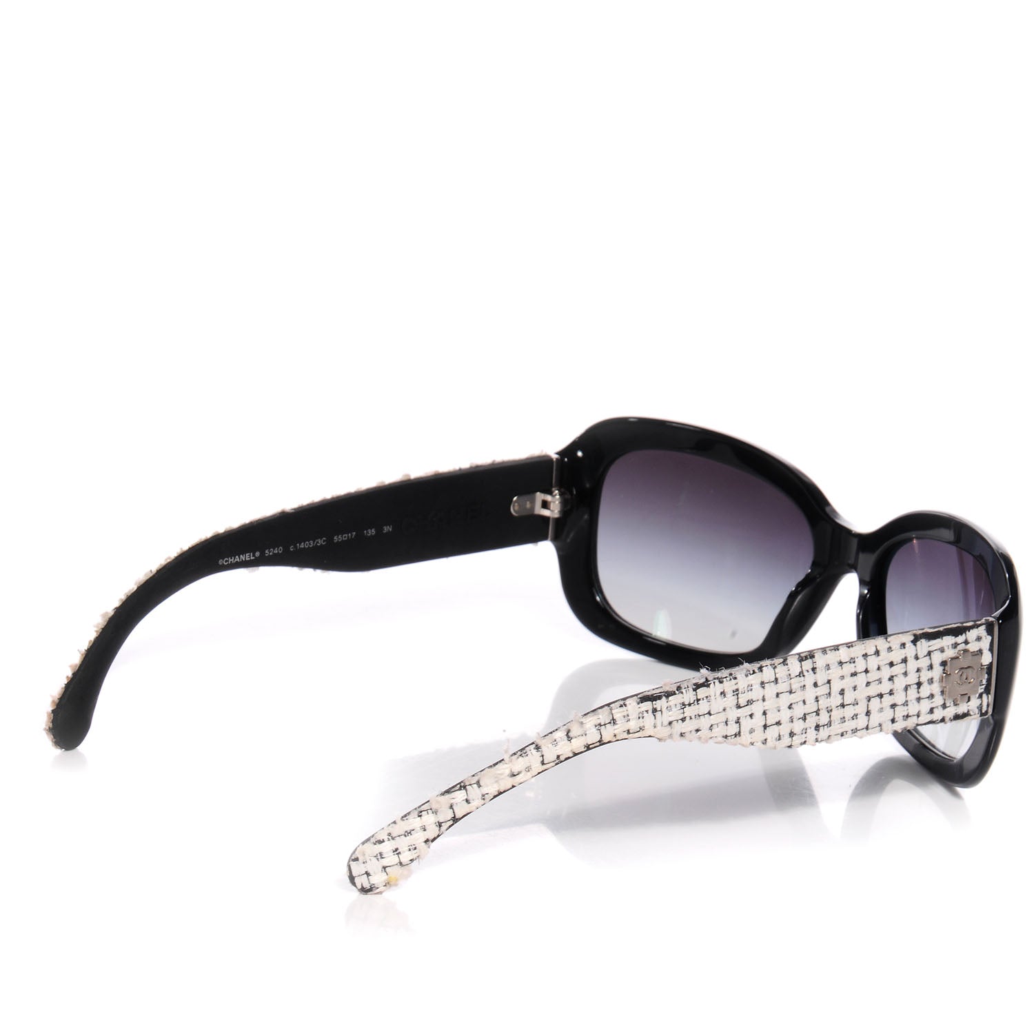 Chanel Tweed Boy CC Sunglasses 5240 White 2 of 4