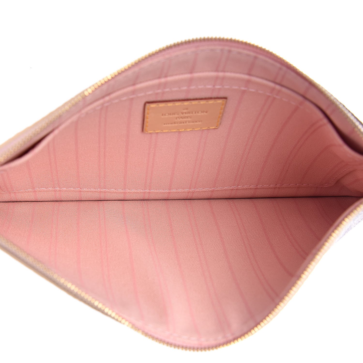 Louis Vuitton Damier Azur Neverfull MM GM Pochette Rose Ballerine 5 of 7