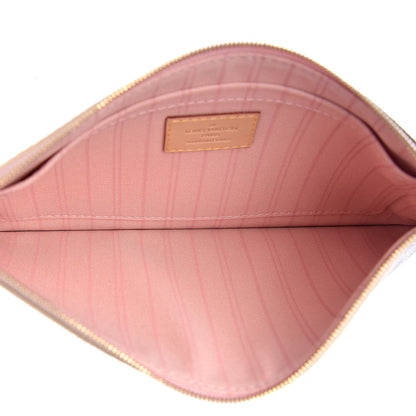 Louis Vuitton Damier Azur Neverfull MM GM Pochette Rose Ballerine 5 of 7