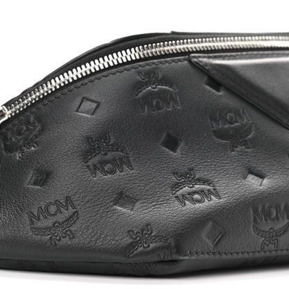 MCM Calfskin Ottomar Monogram Fursten Belt Bag Black 8 of 10