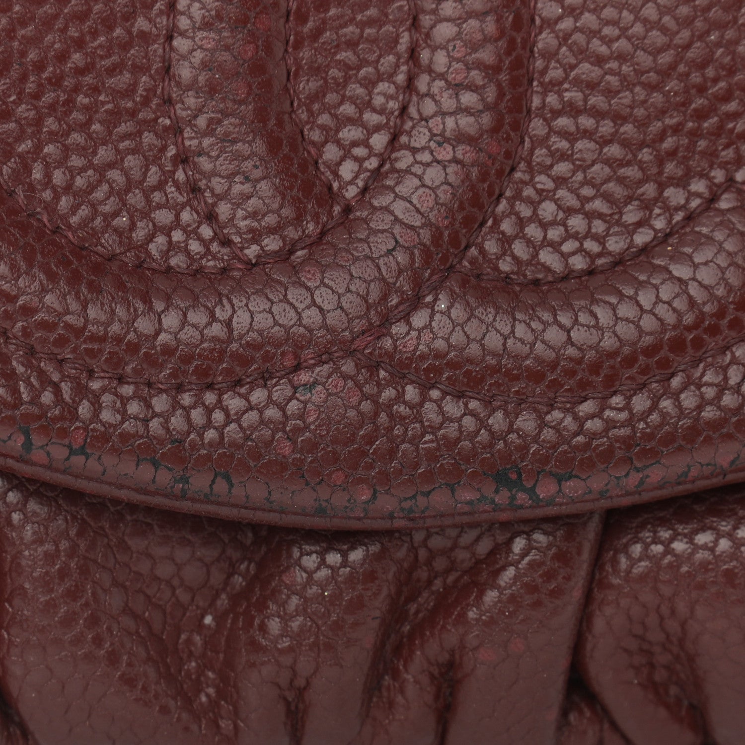 Chanel Caviar Half Moon Wallet On Chain WOC Dark Red 14 of 16