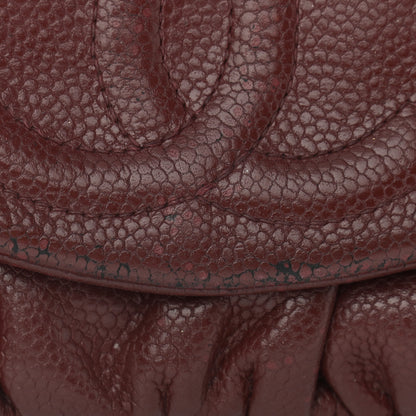 Chanel Caviar Half Moon Wallet On Chain WOC Dark Red 14 of 16