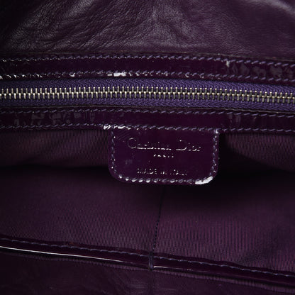 Christian Dior Patent Crocodile Embossed 61 Tote Purple 6 of 13