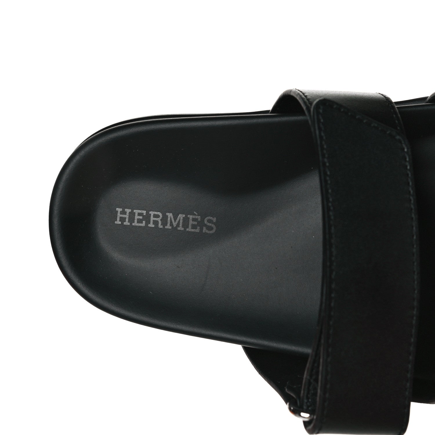 Hermes Calfskin Womens Chypre Sandals 36 Black 6 of 9
