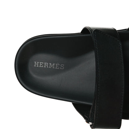 Hermes Calfskin Womens Chypre Sandals 36 Black 6 of 9