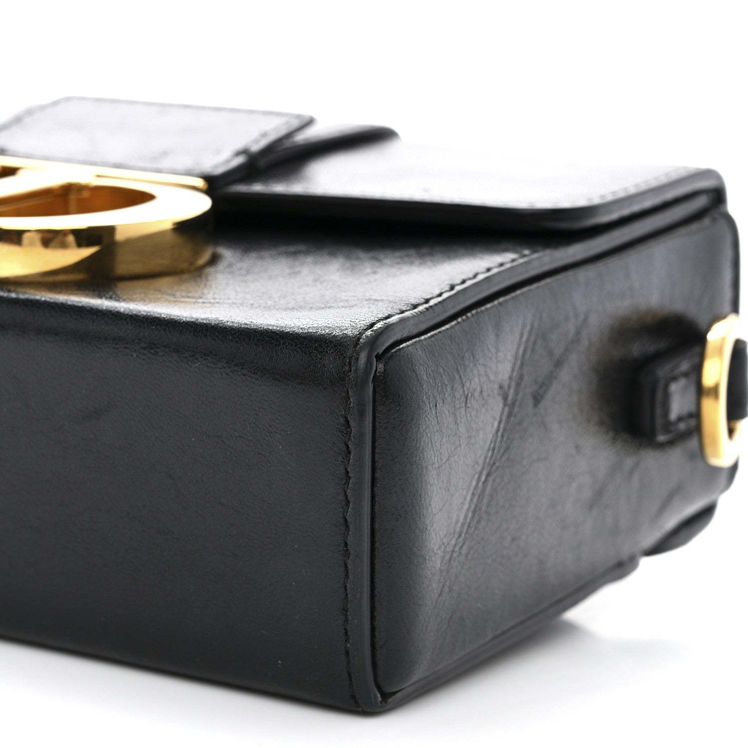 Christian Dior Crackled Lambskin 30 Montaigne Box Bag Black 10 of 13