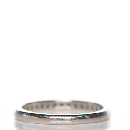 Tiffany Platinum Diamond Half Circle Wedding Band Ring 49 4.75 4 of 7