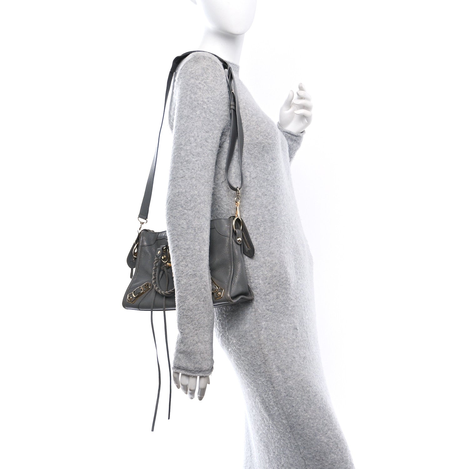 Balenciaga Chevre Gold Metallic Edge Hardware S City Gris Acier 2 of 13