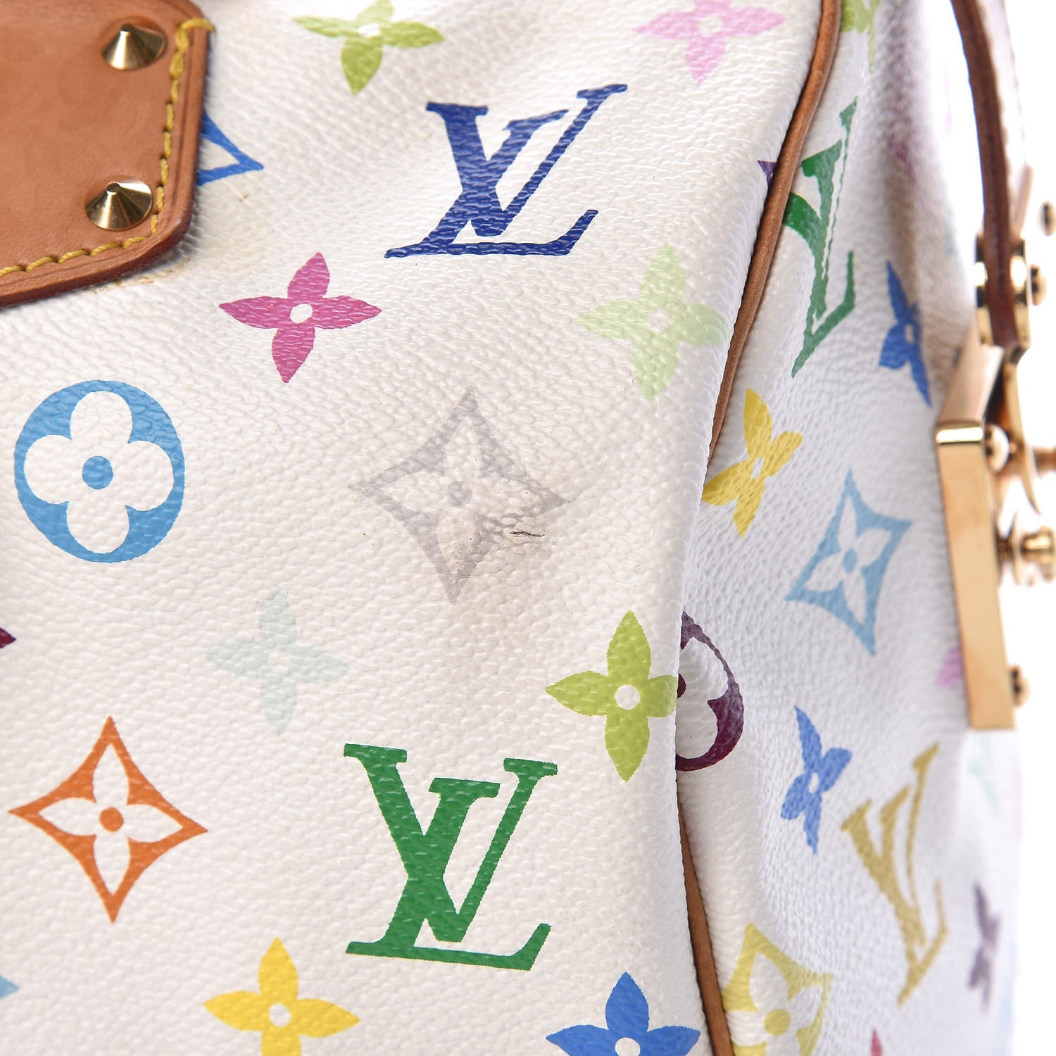 Louis Vuitton Monogram Multicolor Speedy 30 White 9 of 10