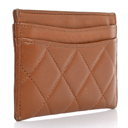 Chanel Lambskin Quilted Card Holder Brown 3 of 9