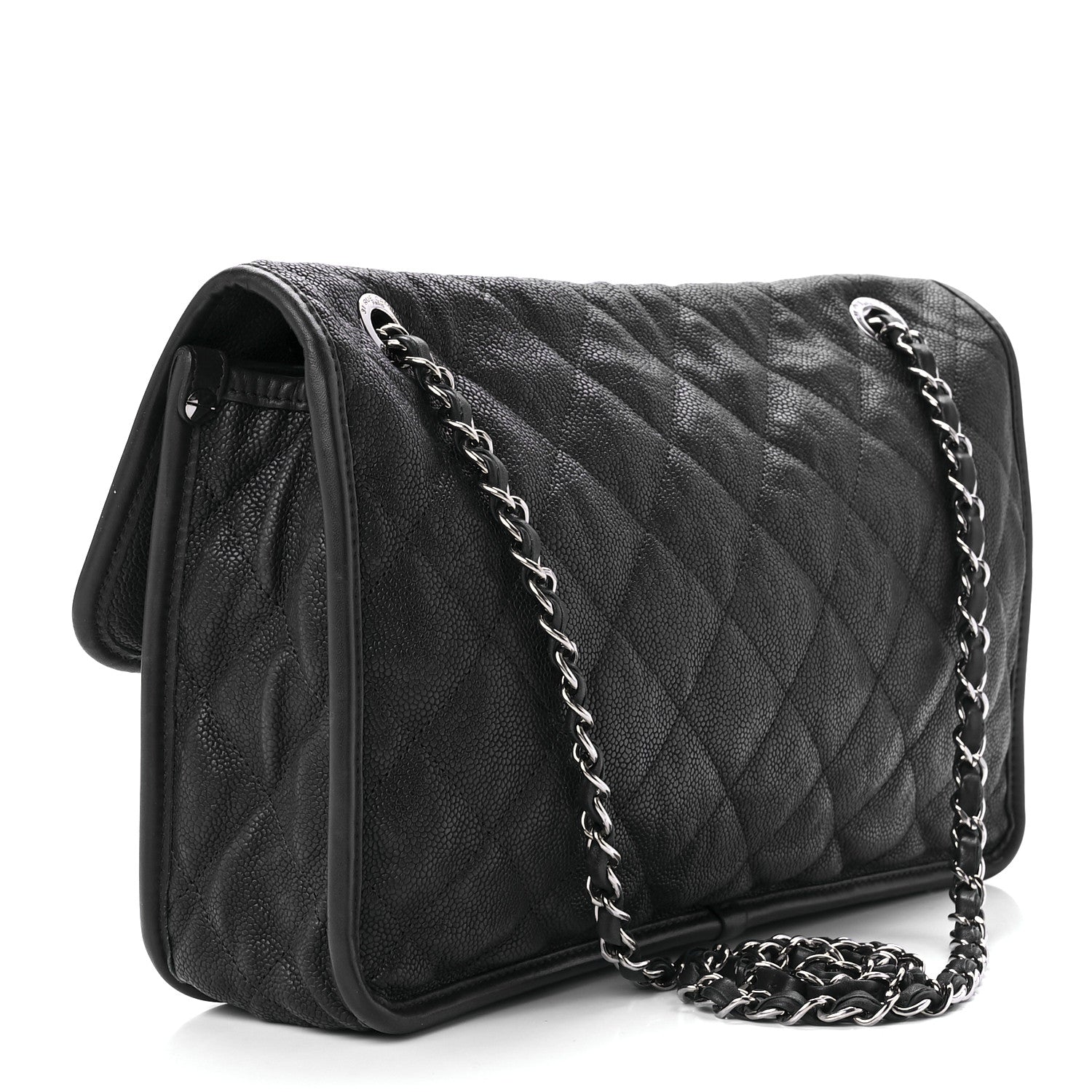 Chanel Caviar Quilted Large French Riviera Flap Black 3 of 12