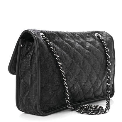 Chanel Caviar Quilted Large French Riviera Flap Black 3 of 12