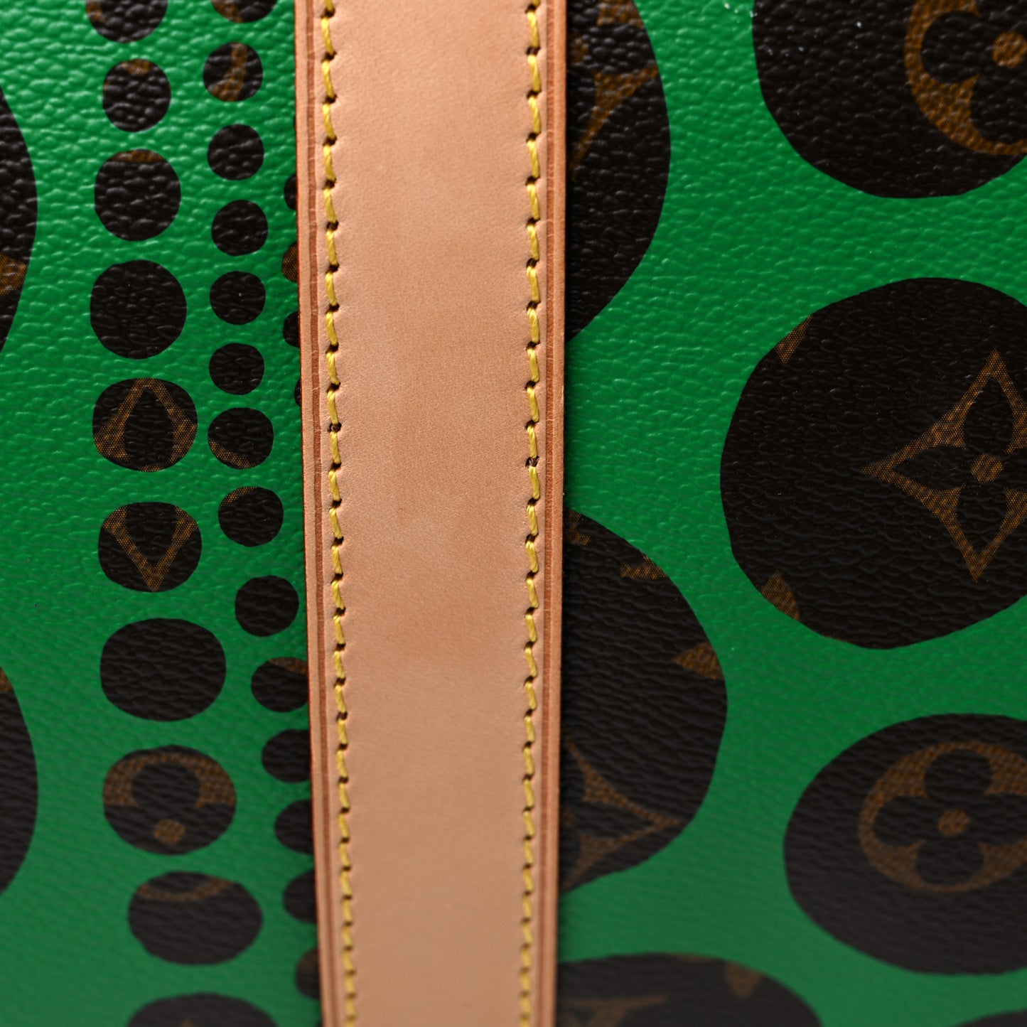 Monogram Kusama Pumpkin Dots Keepall Bandouliere 55 Green