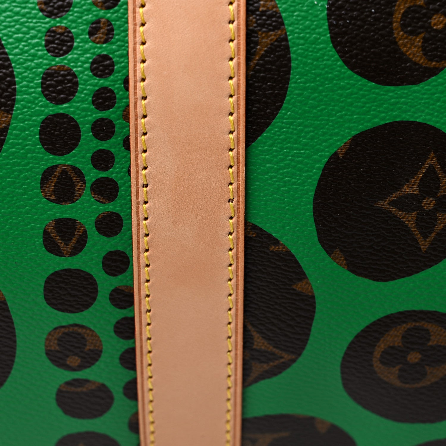 Louis Vuitton Monogram Kusama Pumpkin Dots Keepall Bandouliere 55 Green 10 of 12