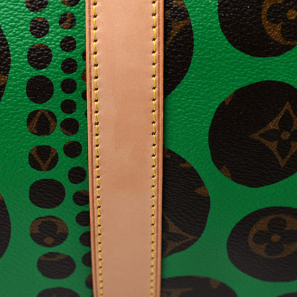 Louis Vuitton Monogram Kusama Pumpkin Dots Keepall Bandouliere 55 Green 10 of 12