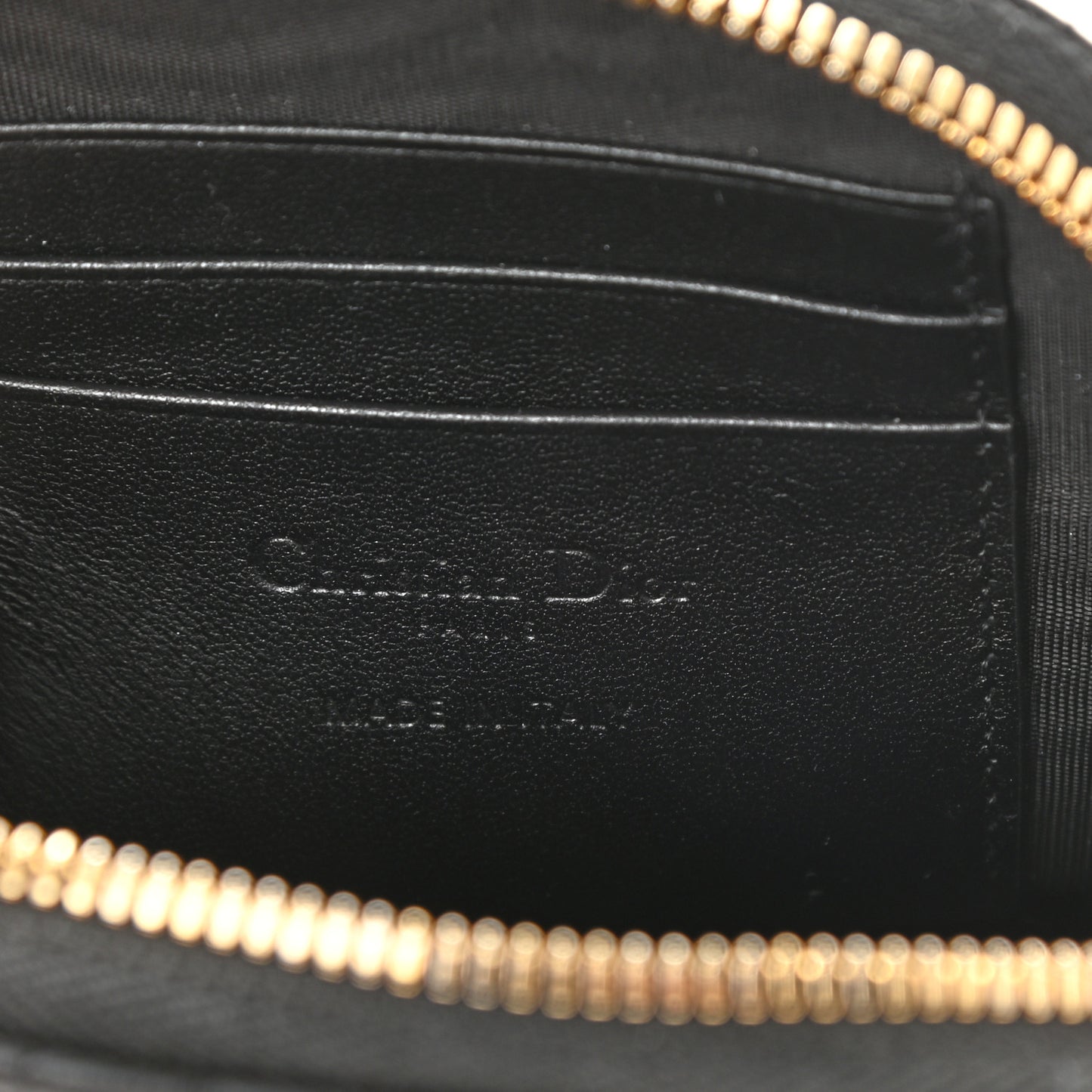 Lambskin Cannage Lady Dior Phone Holder Black