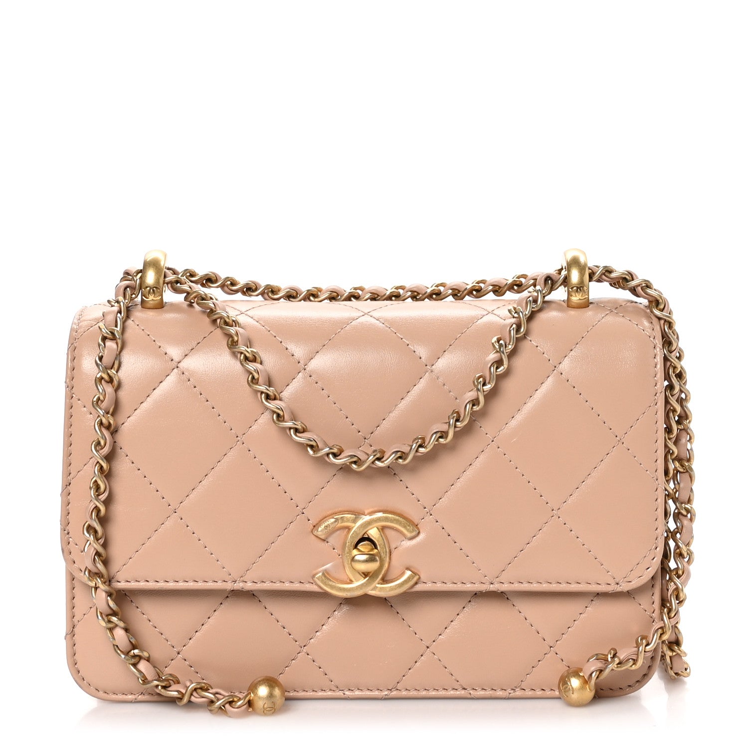 Chanel Calfskin Quilted Mini Perfect Fit Flap Beige 1 of 10