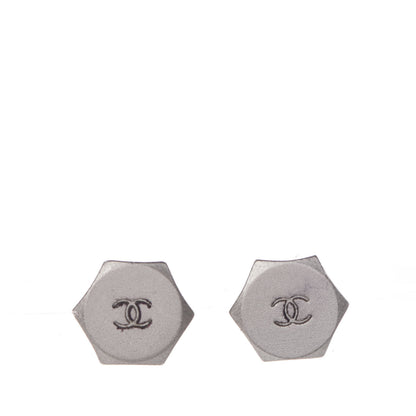 Chanel Metal CC Earrings Silver 1 of 5