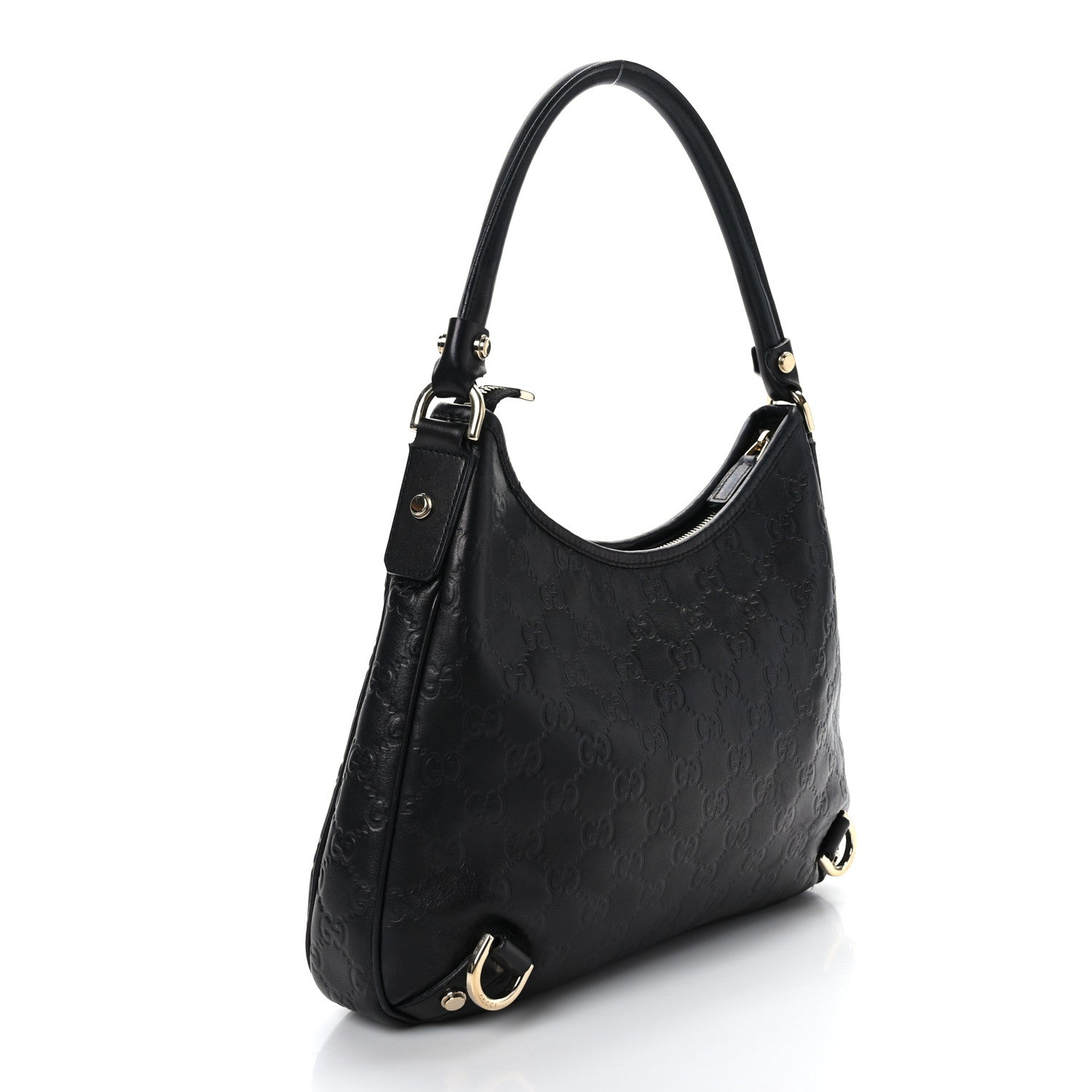 Gucci Guccissima Medium Abbey D Ring Hobo Black 3 of 10