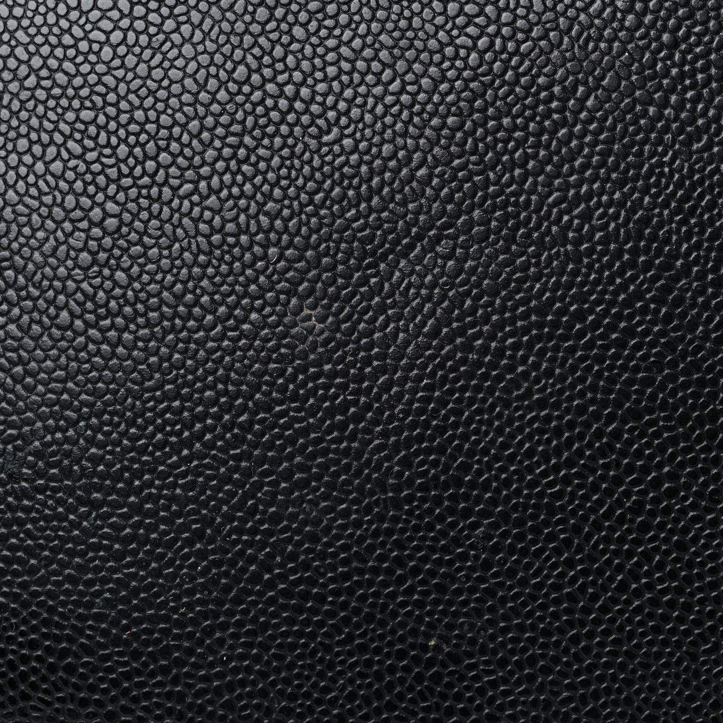 Grained Calfskin Large Shopping Fever Tote Black