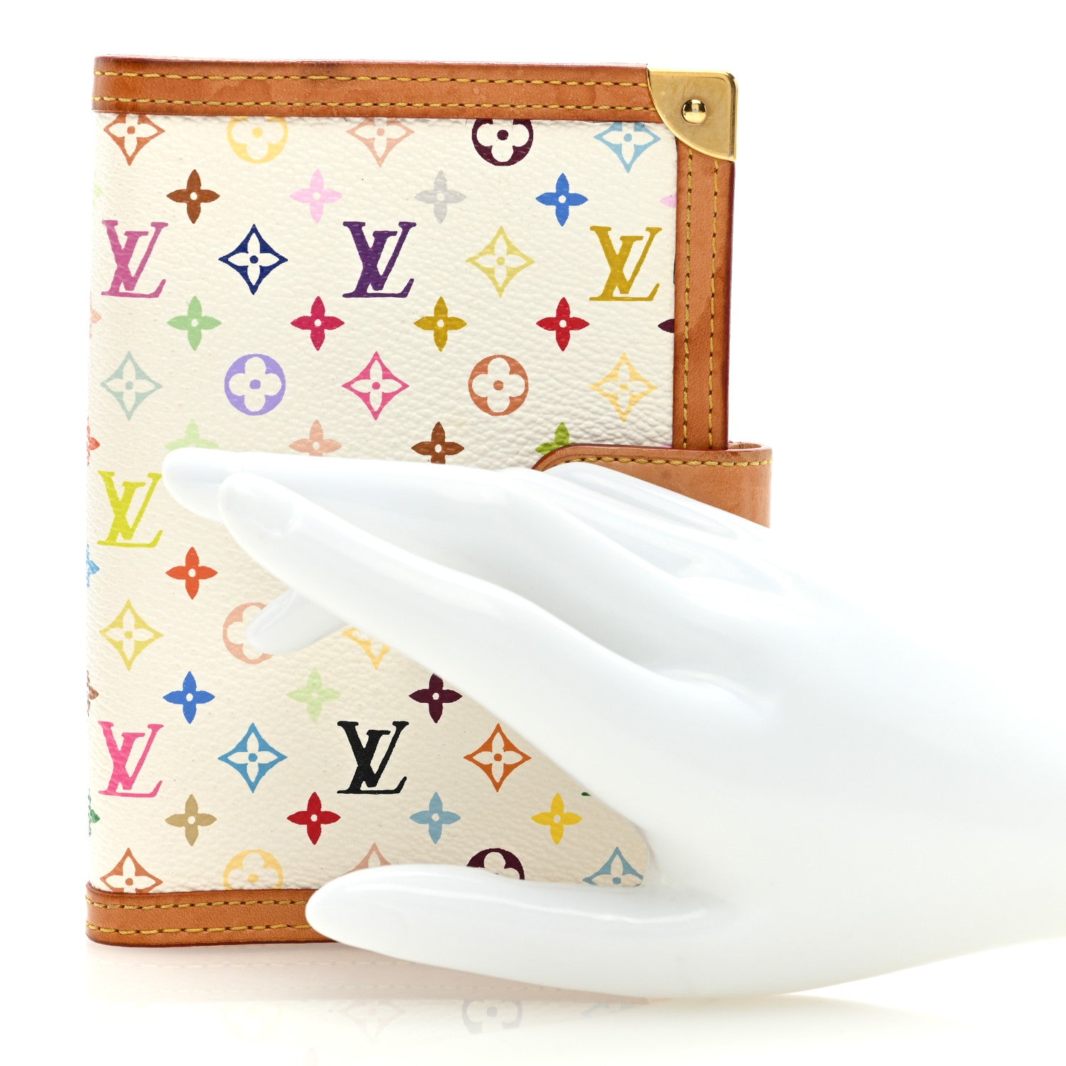 Louis Vuitton Monogram Multicolor Small Ring Agenda Cover White 2 of 7