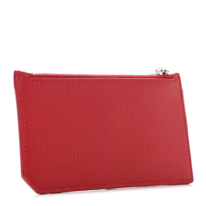 Saint Laurent Grained Calfskin 5 Fragments Zip Pouch Card Holder New Red 2 of 4