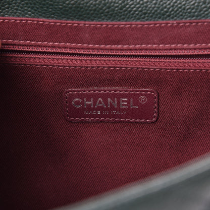 Chanel Caviar Quilted Large Retro Class Flap Dark Green 5 of 9