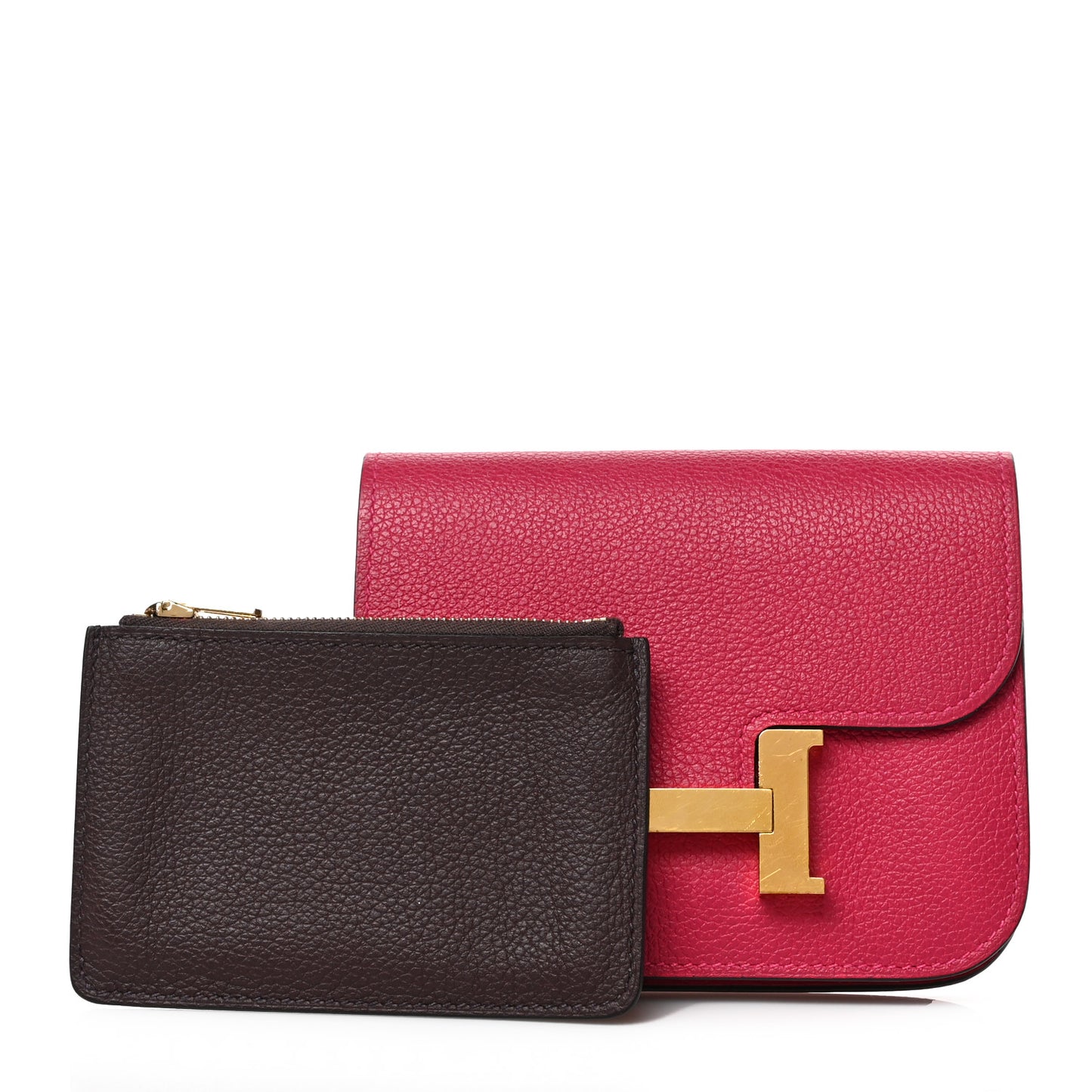 Evercolor Bi-Color Constance Slim Wallet Framboise Rouge Sellier