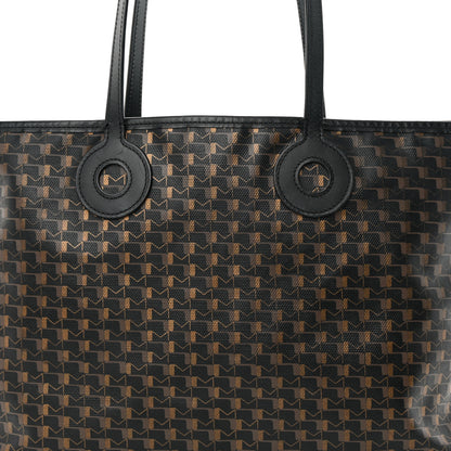 Moynat Grained Calfskin Canvas 1920 Oh! Tote Ruban MM Carbon Bronze 8 of 17