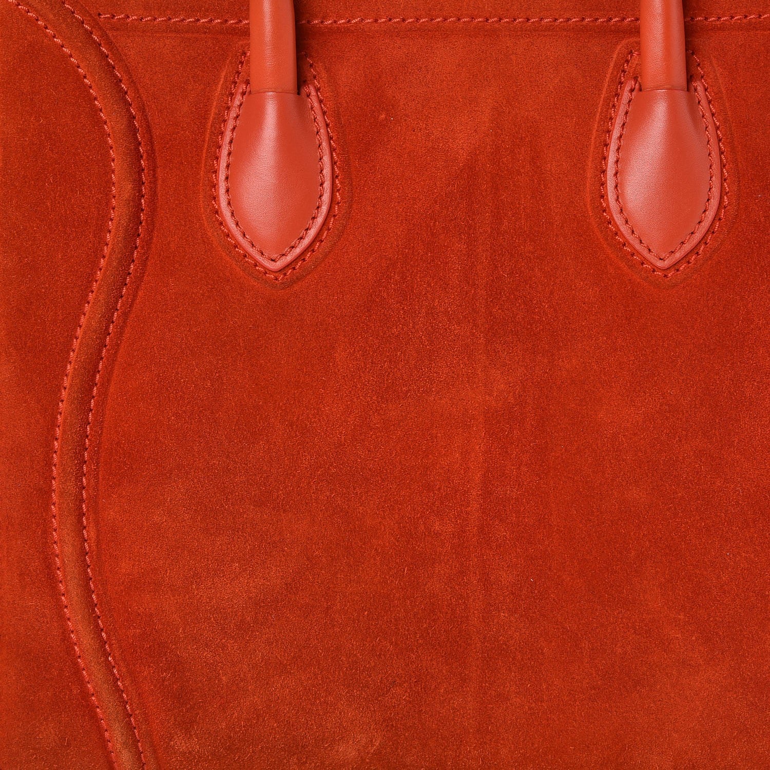 Celine Suede Medium Phantom Luggage Bright Orange 8 of 10