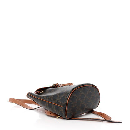 Celine Triomphe Canvas Calfskin Mini Folco Backpack Tan 4 of 10