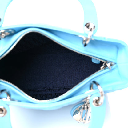 Christian Dior Lambskin Cannage Medium Lady Dior Light Blue 5 of 18