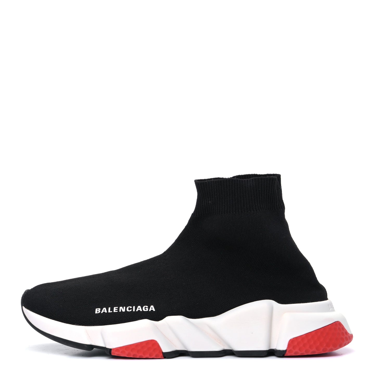 Neoprene Knit Womens Speed Sneakers 40 Black White Red