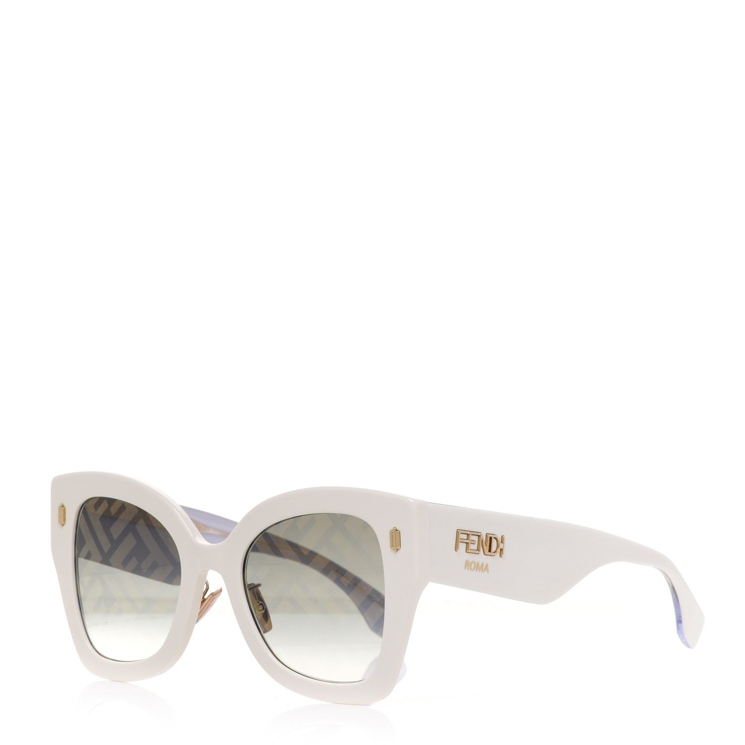 Fendi Acetate FF Sunglasses FF 0434/G/S White Gold 1 of 8