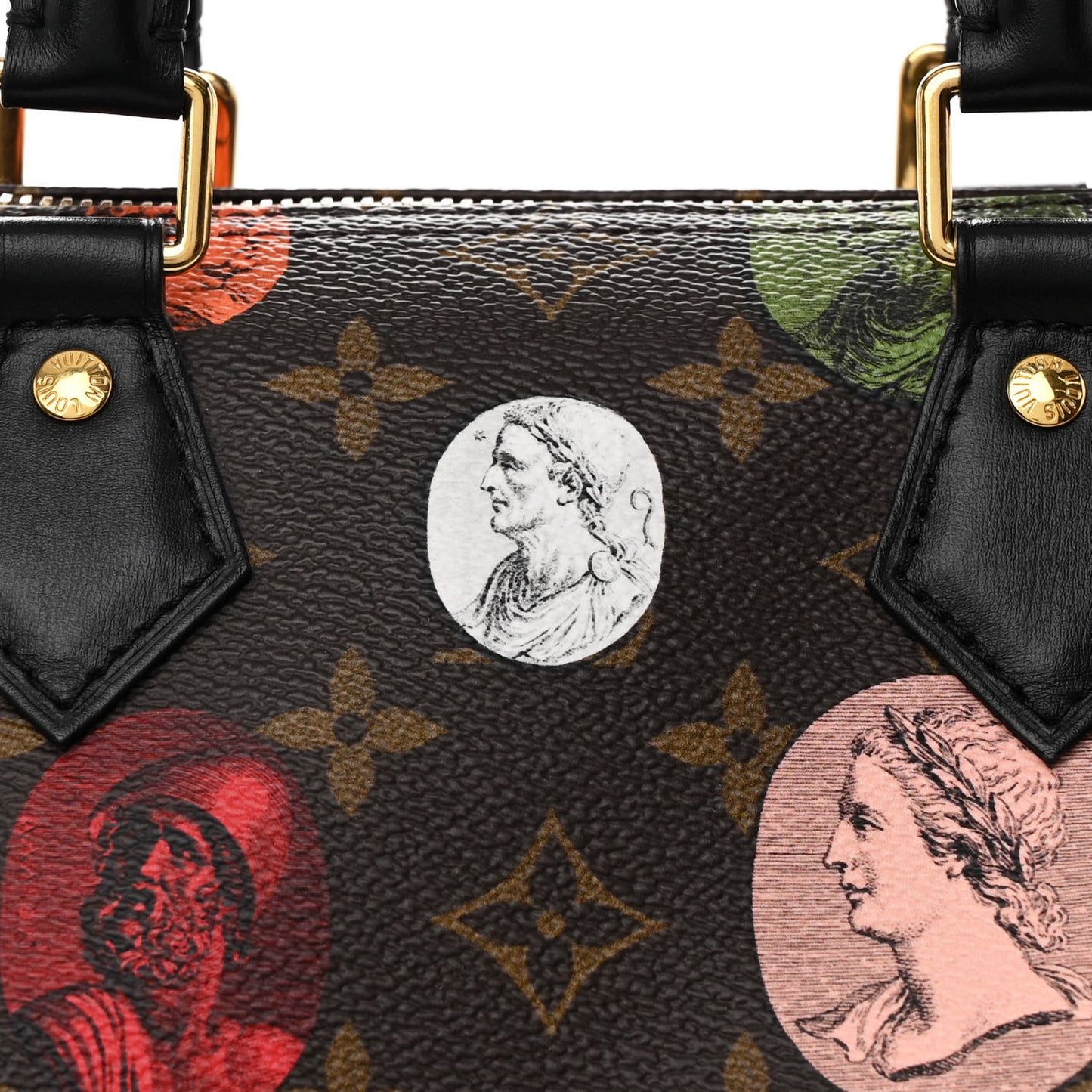 X FORNASETTI Monogram Cameo Speedy Bandouliere 25