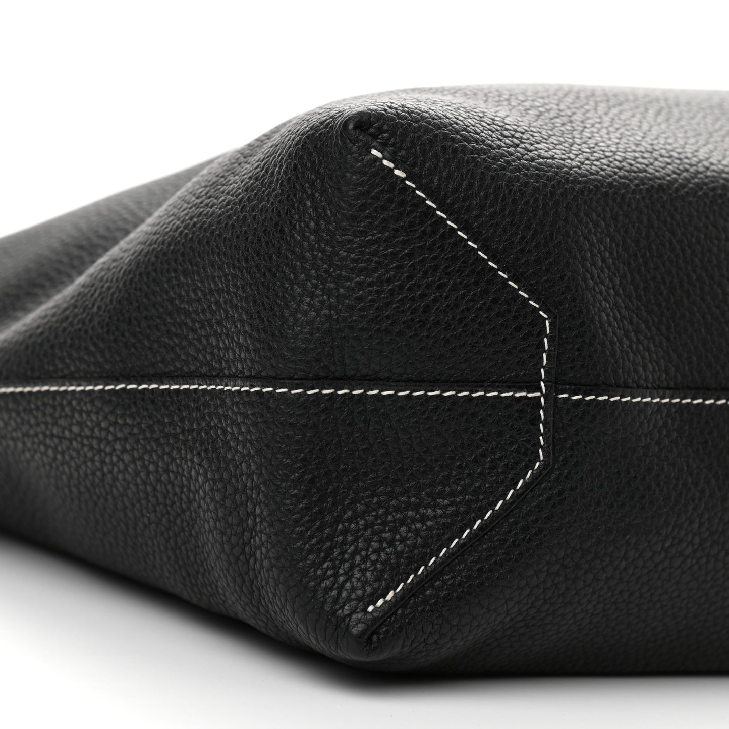 Taurillon Clemence Double Sens 45 Reversible Tote Black Havane