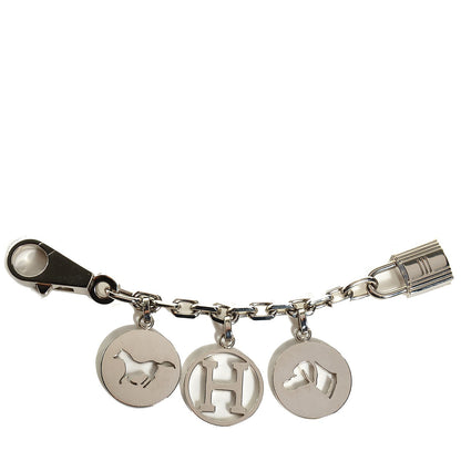 Hermes Palladium Breloque Bag Charm Silver 1 of 5