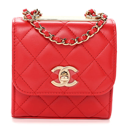 Chanel Lambskin Quilted Mini Trendy CC Chain Wallet Black 1 of 10