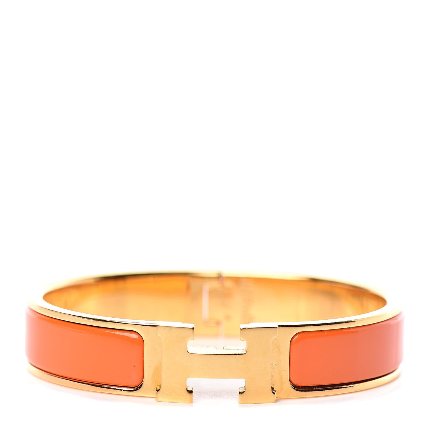 Enamel Narrow Clic Clac H Bracelet PM Orange