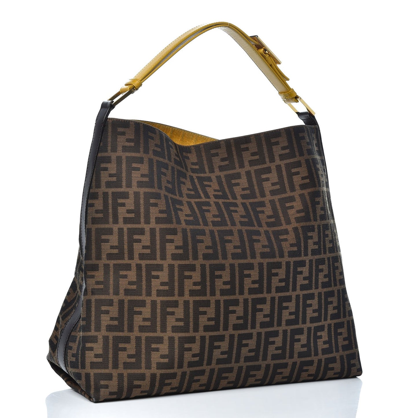 Zucca Vitello Large Hobo Tobacco Ocra Moro Black