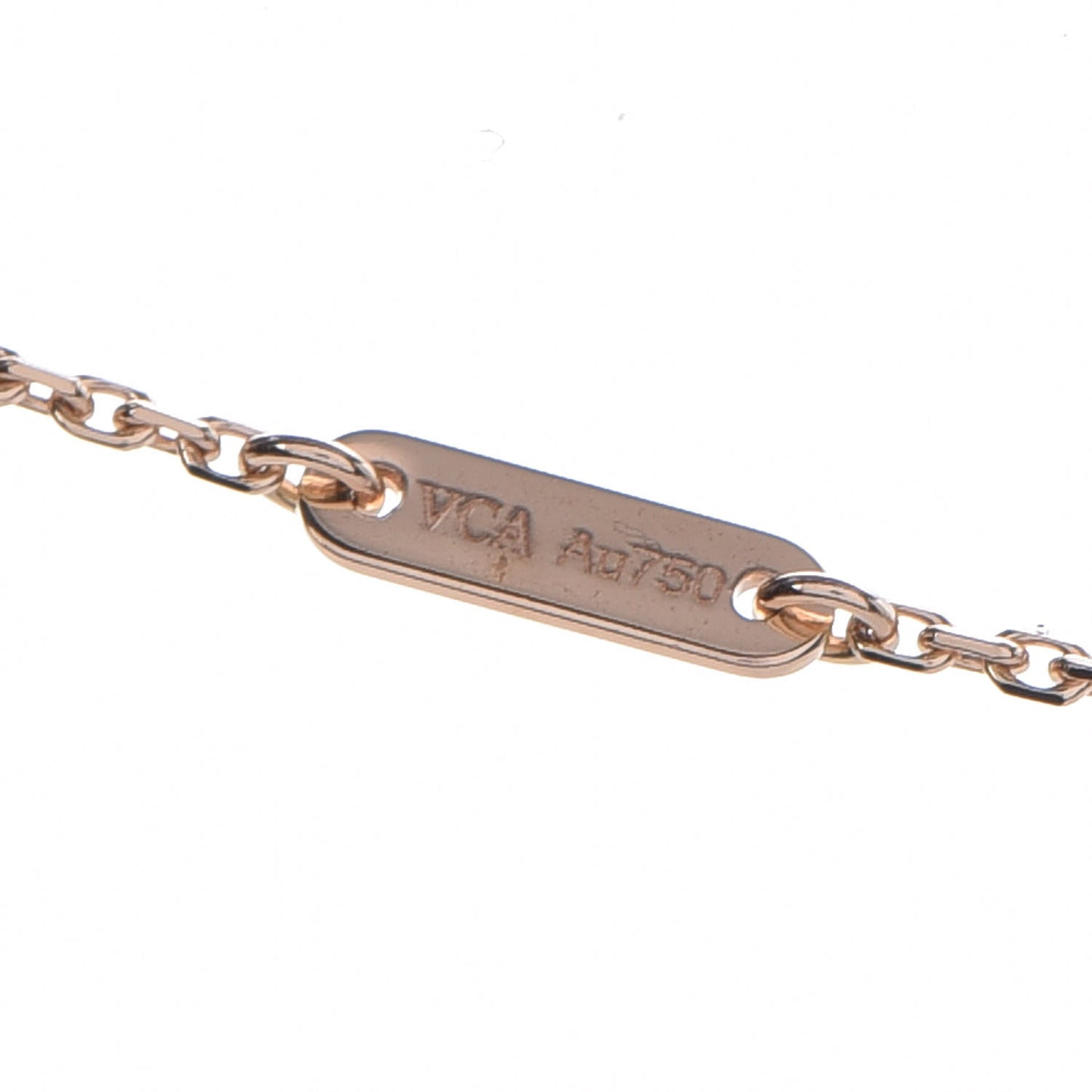 18K Rose Gold Carnelian Sweet Alhambra Pendant Necklace